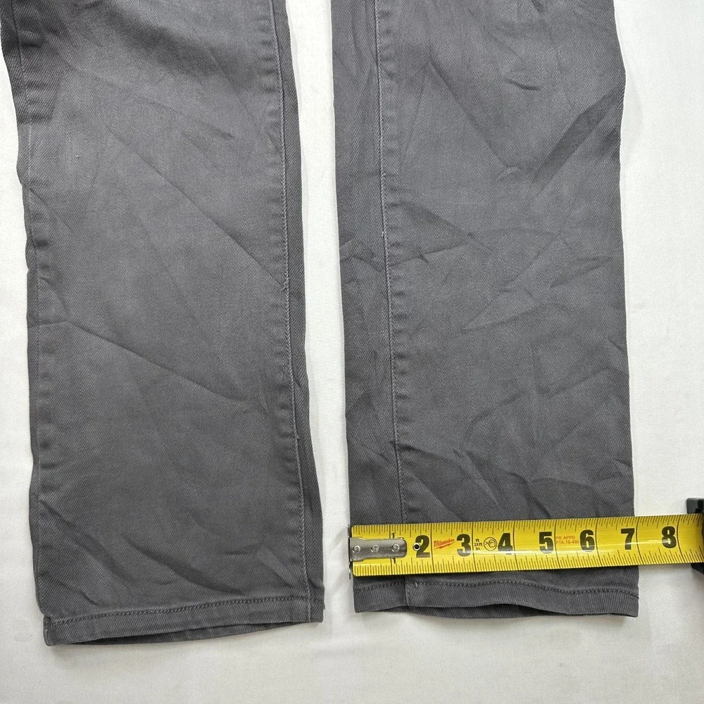 Commerce Men's Gray Straight Leg Chino Pants Jeans Work Casual Sz 32x32 fit32x31